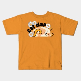 Cute Cat Nap Kids T-Shirt